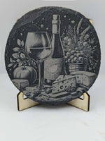 Ardoise "vin et fromage" - Vignette | GravéPourToi