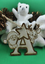 Customizable wooden Christmas bauble - Vignette | GravéPourToi