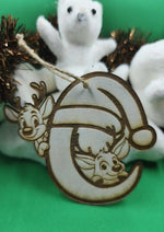 Customizable wooden Christmas bauble - Vignette | GravéPourToi