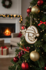 Boule de noël bois personnalisable - Vignette | GravéPourToi