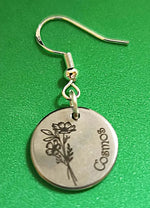 Boucles d'oreilles fleur de naissance Octobre - Vignette | GravéPourToi