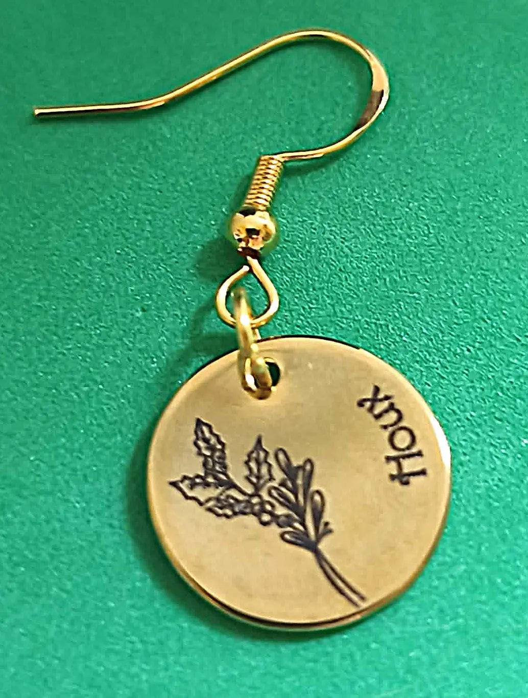 Boucles d'oreilles fleur de naissance Décembre - GravéPourToi