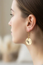 Boucles d'oreilles fleur de naissance Décembre - Vignette | GravéPourToi