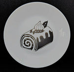 Assiettes à desserts buche feuille - Vignette | GravéPourToi
