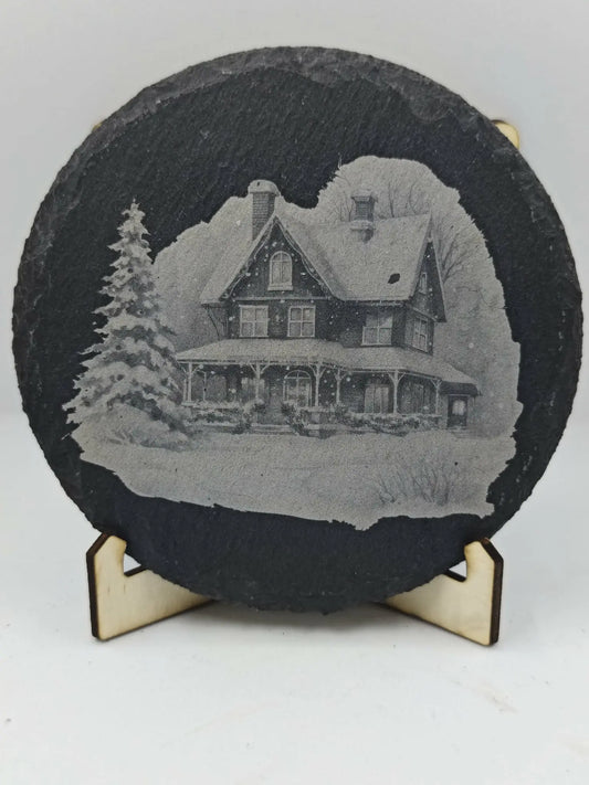 Maison hiver - GravéPourToi