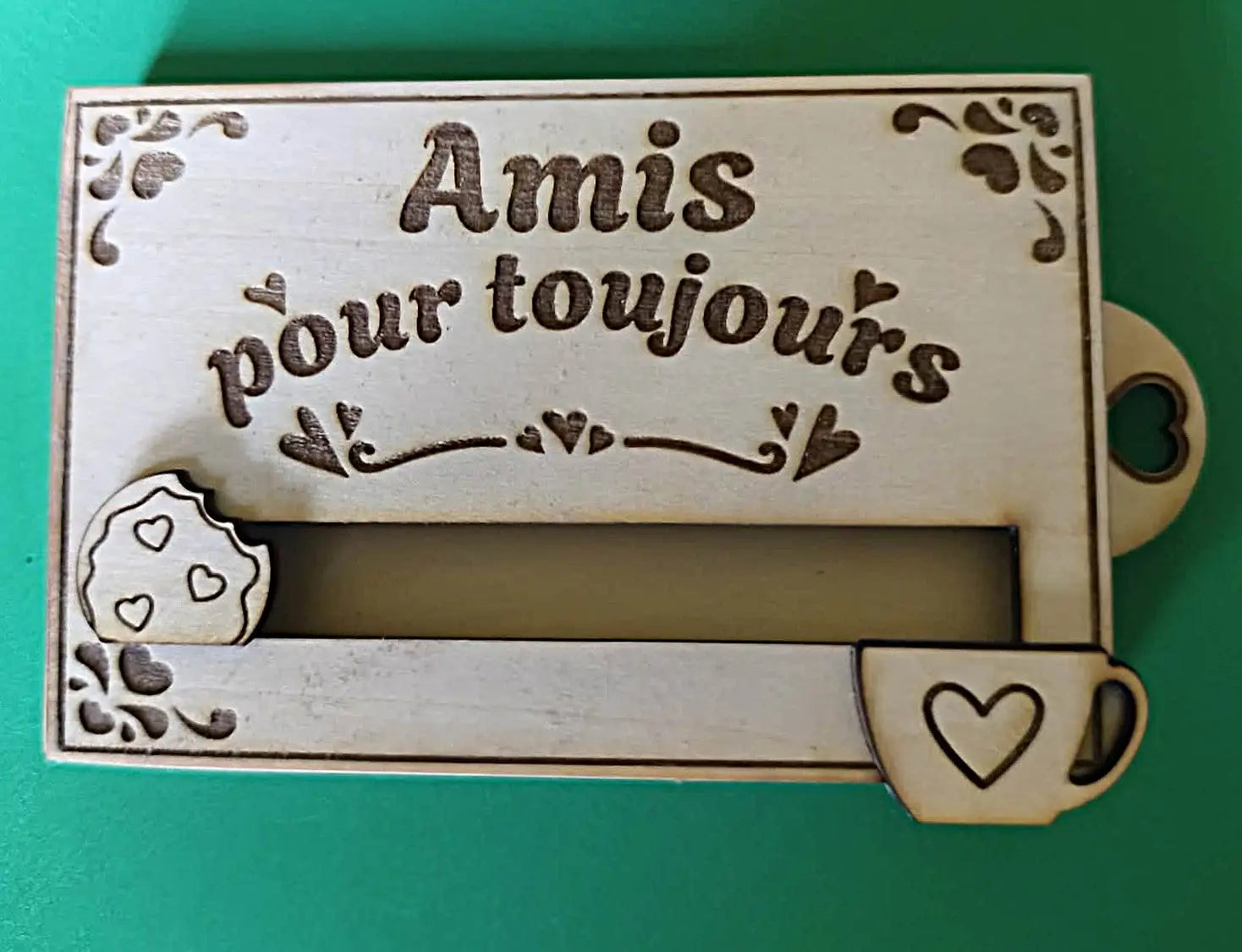 Boîte à message 'Amis pour toujours' GravéPourToi