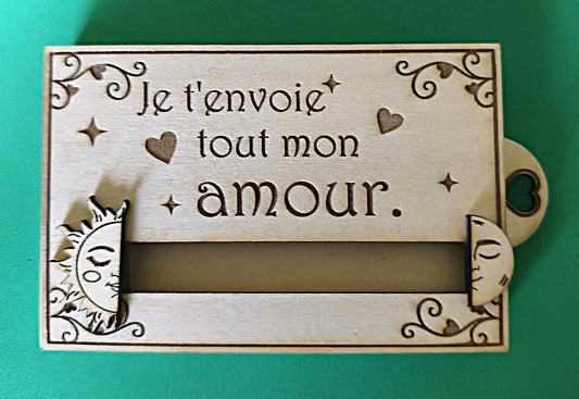 Boîte à message 'Envoie tout mon amour' GravéPourToi