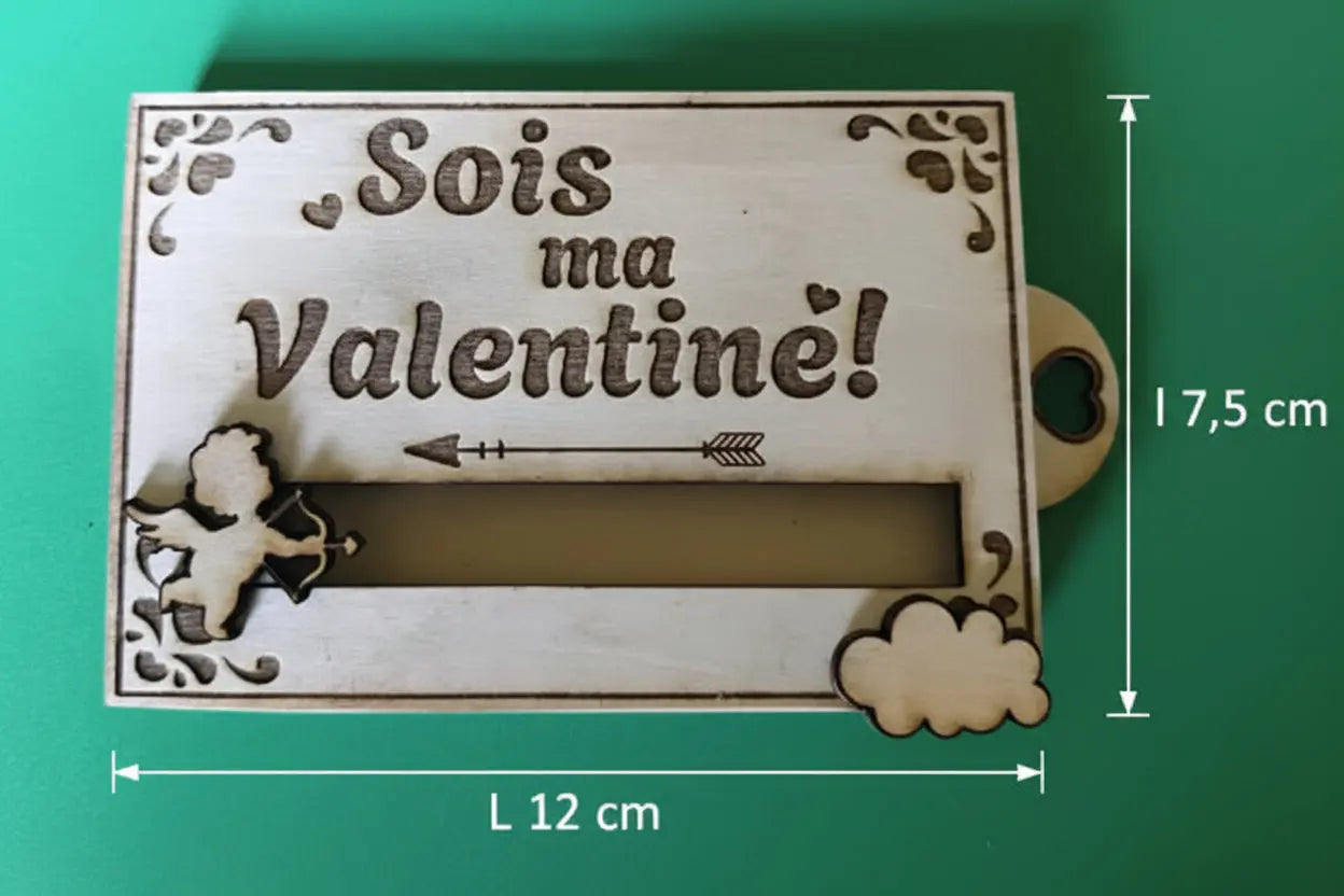 Boîte à message 'Sois ma valentine/valentin' GravéPourToi