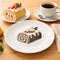 Assiettes à desserts buche feuille