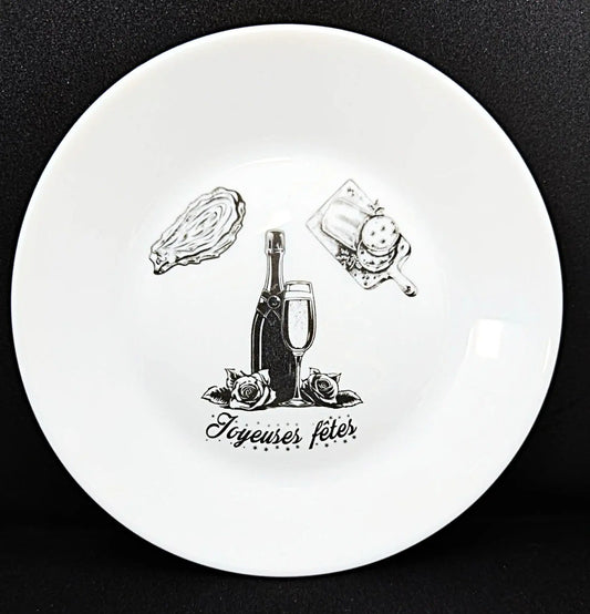 Assiettes à entrées joyeuses fêtes - GravéPourToi