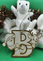 Wooden Christmas bauble B - Vignette | GravéPourToi