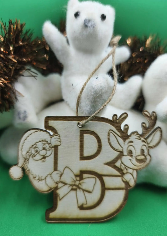 Boule de noël bois personnalisable - GravéPourToi