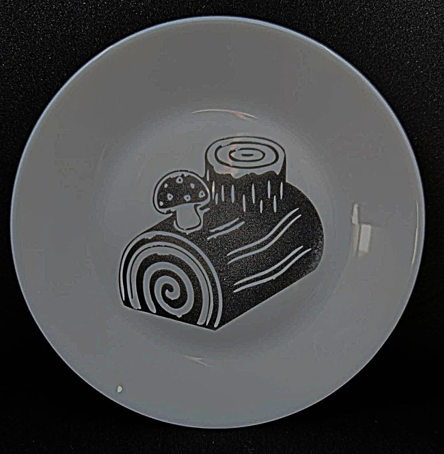 Assiettes à desserts buche champignon - GravéPourToi