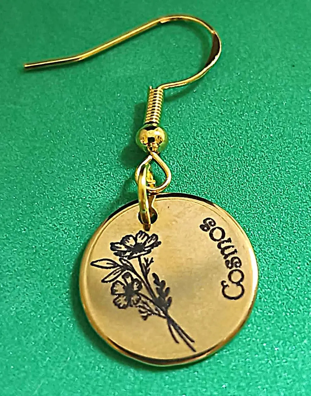 Boucles d'oreilles fleur de naissance Octobre - GravéPourToi