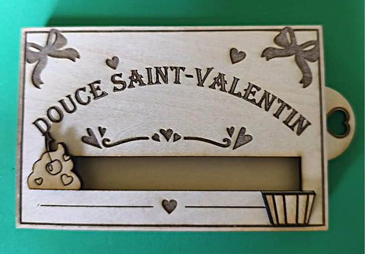 Boîte à message 'Douce st valentin' GravéPourToi