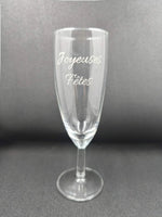 Flûte à champagne (joyeuses fêtes) - Vignette | GravéPourToi