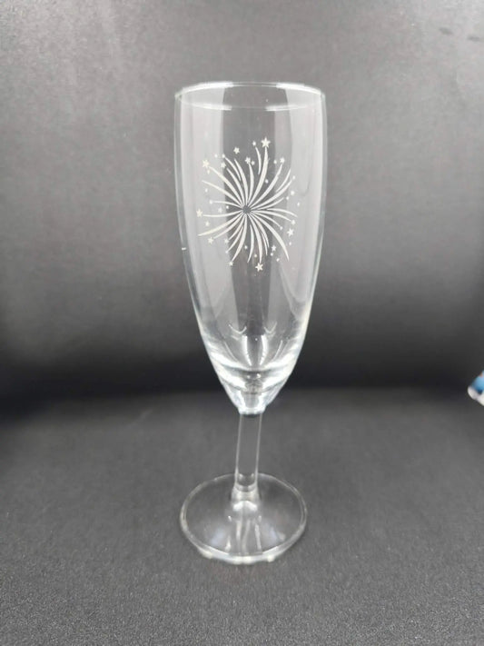 Flûte à champagne (feu d'artifice bouquet) - GravéPourToi