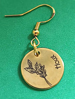 Boucles d'oreilles fleur de naissance Décembre - Vignette | GravéPourToi