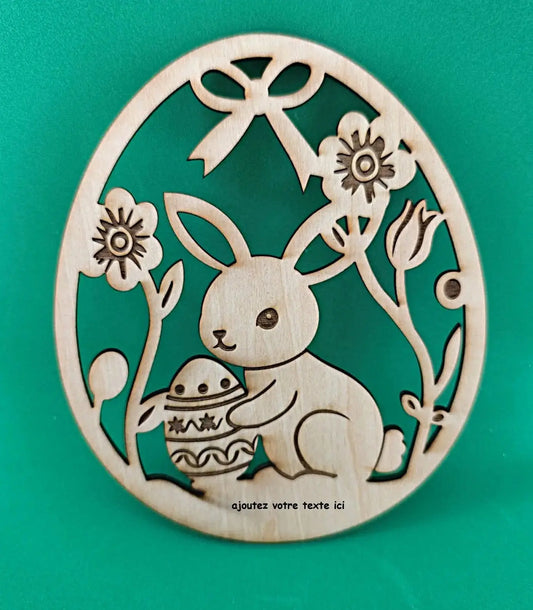 Pâques " grande boite chasse aux œufs" GravéPourToi