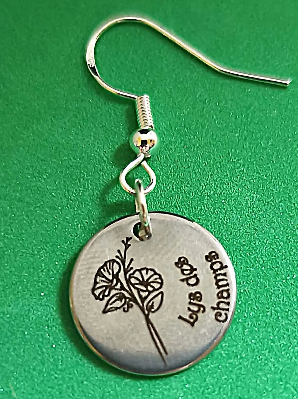 Boucles d'oreilles fleur de naissance Septembre - GravéPourToi