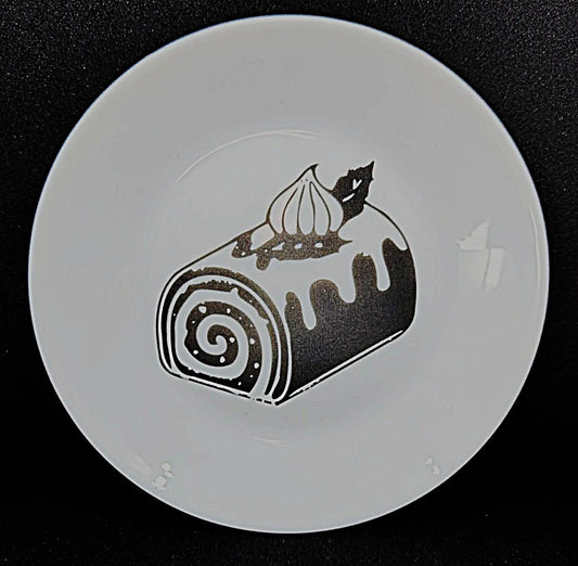 Assiettes à desserts buche feuille - GravéPourToi