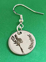 Boucles d'oreilles fleur de naissance Juillet - Vignette | GravéPourToi