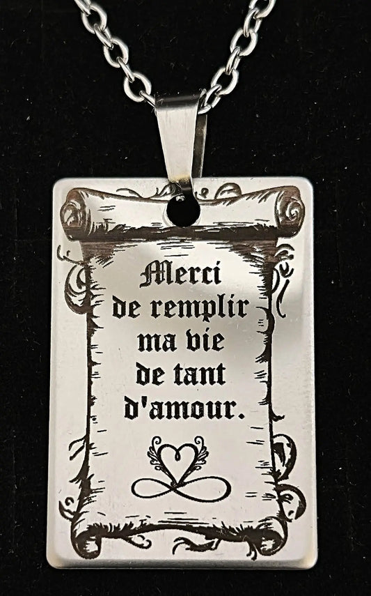 Pendentif parchemin - GravéPourToi