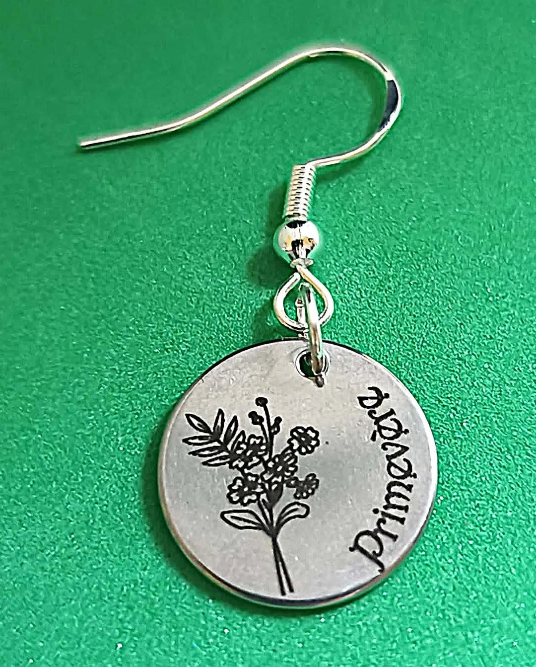 Boucles d'oreilles fleur de naissance Février - GravéPourToi