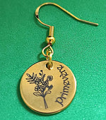 Boucles d'oreilles fleur de naissance Février - Vignette | GravéPourToi