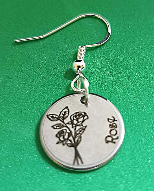 Boucles d'oreilles fleur de naissance Juin - GravéPourToi